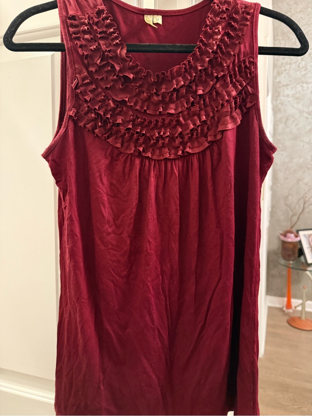 Chenault Deep Wine Stretch Top